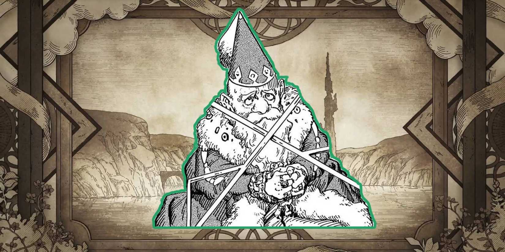 Witch Hat Atelier Egendale from Manga on Background from Episode 9