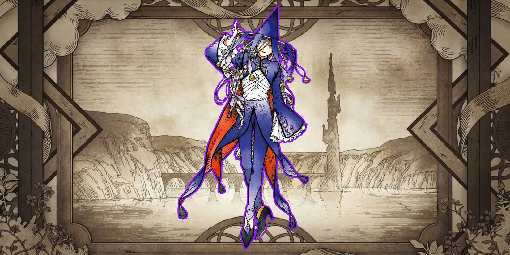 Witch Hat Atelier Master Restys from Manga Colorized on Background from Episode 9