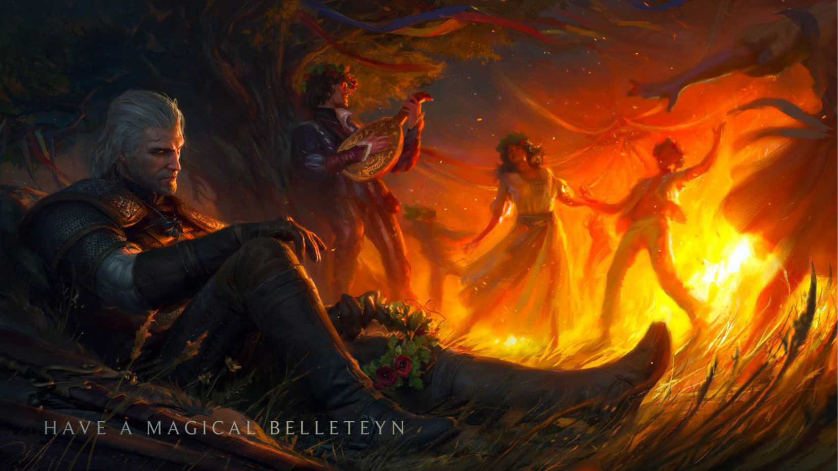 Witcher 3 Belleteyn Celebration Image by CD Projekt Red