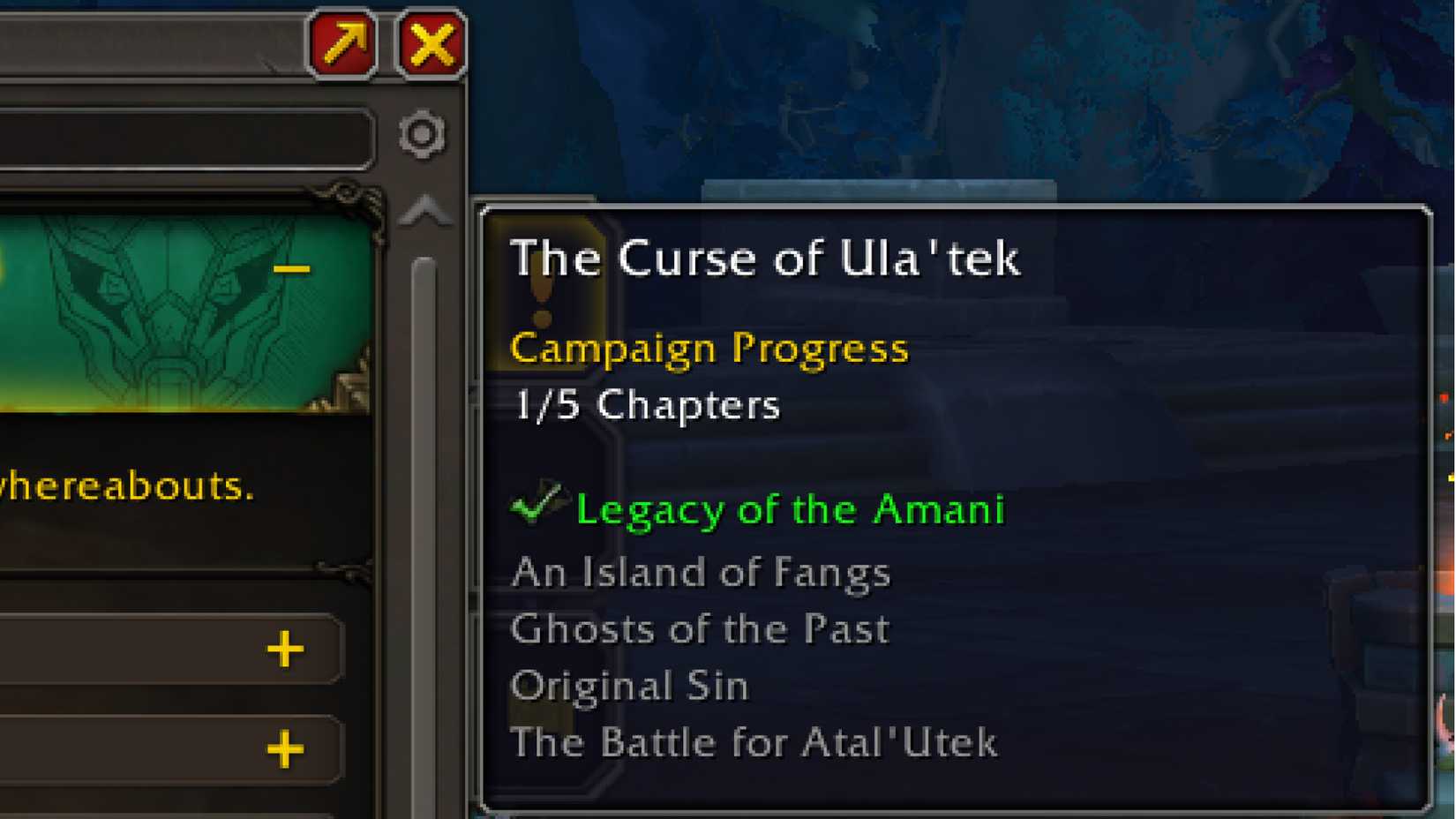 world of warcraft patch 12.0.7 campaign chapter curse of ula'tek zul'jan