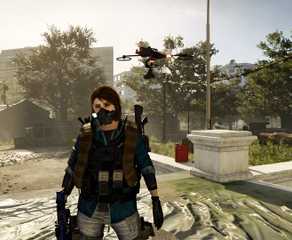 Your character with a drone in Tom Clancy’s The Division 2 (2019)