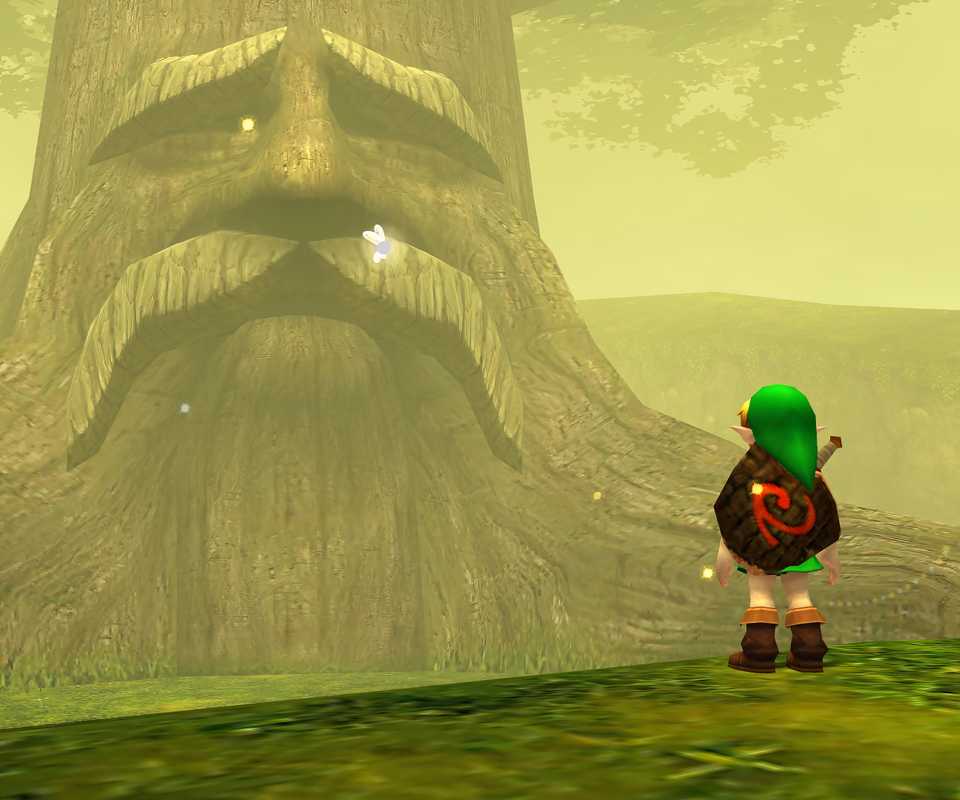 Zelda Ocarina of Time Link and the Deku Tree