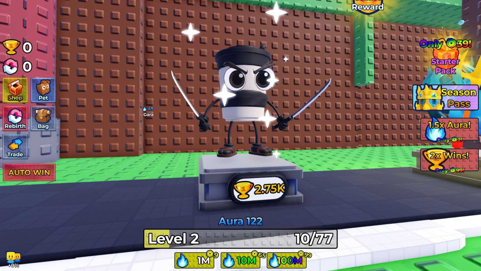 +1 Aura for defeating boss characters
