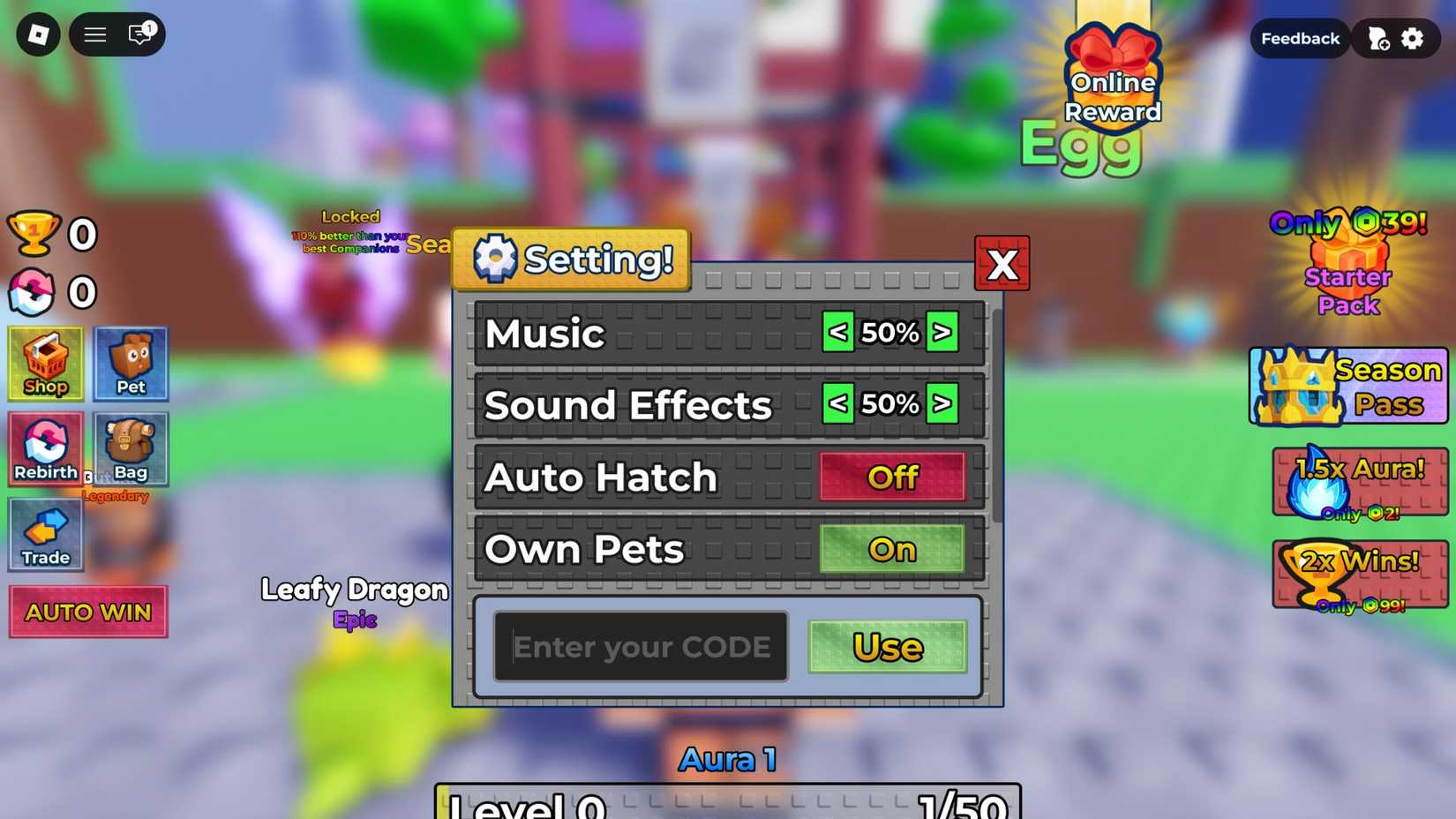 +1 Aura to Defeat Bosses the Code Card