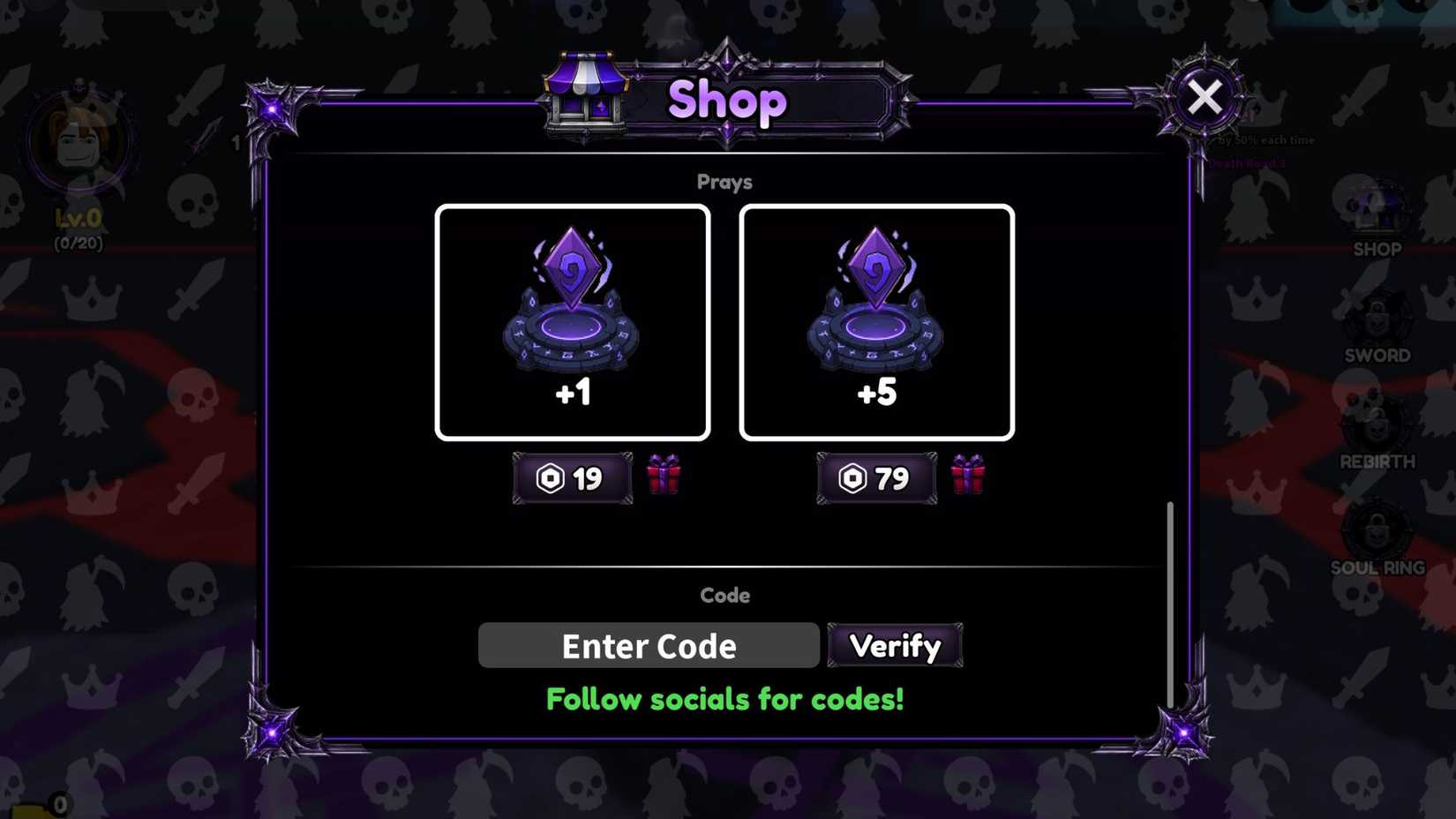 Button Box For Coding +1 DMG Per Revive Codes