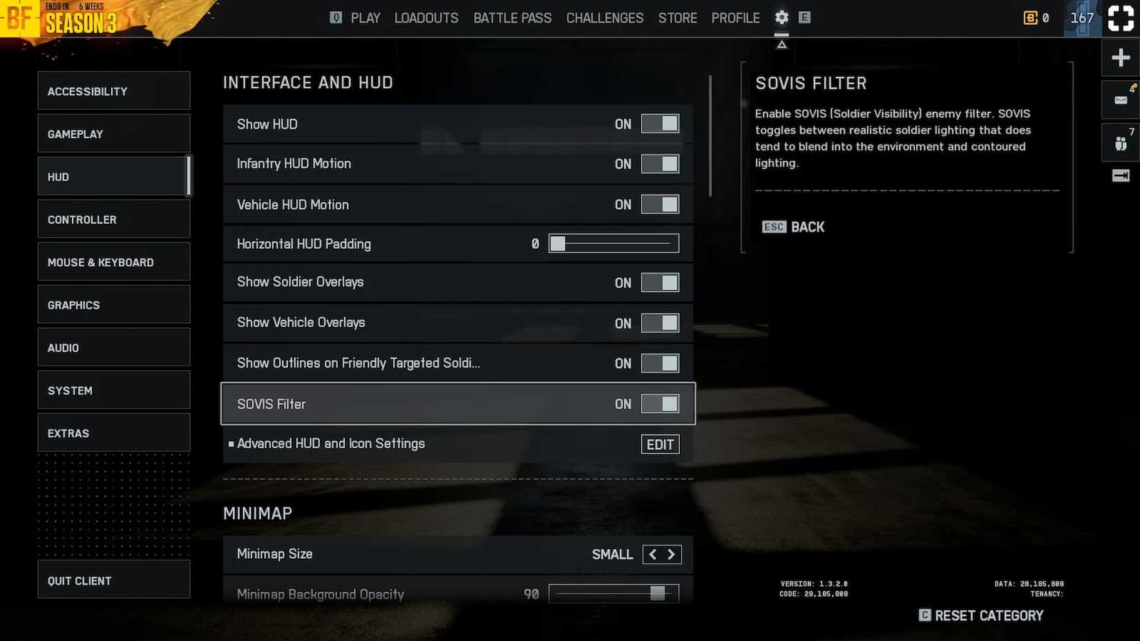 BF6 SOVIS filter location