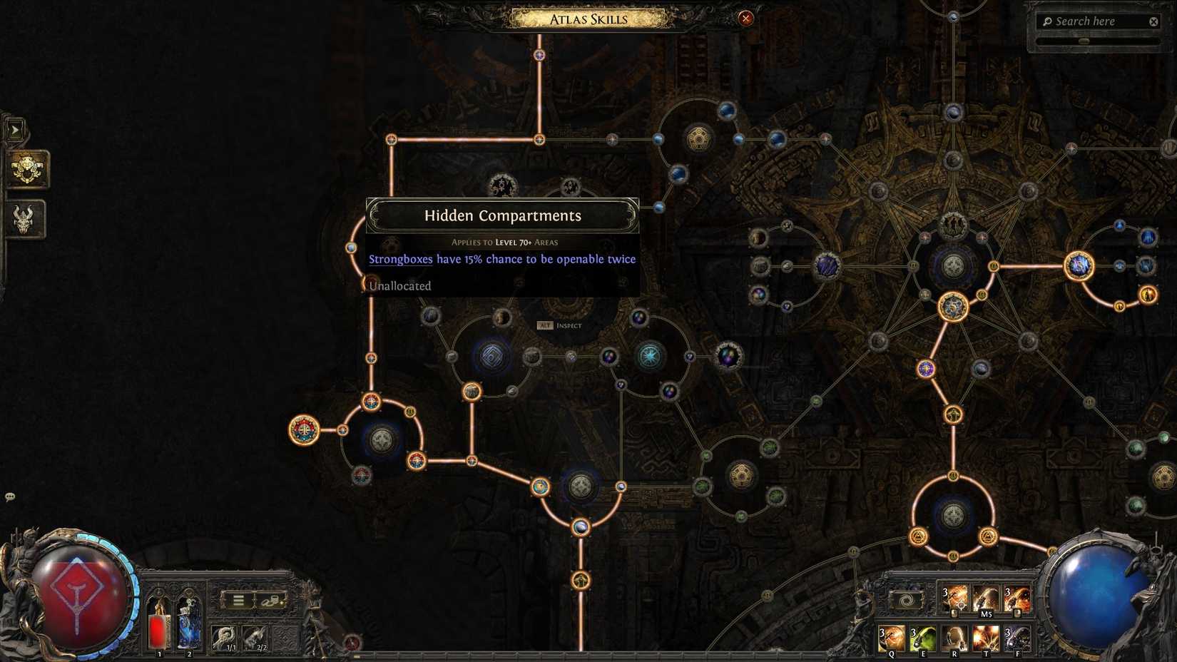 PoE 2 हिडन कम्पार्टमेन्ट एटलस निष्क्रिय