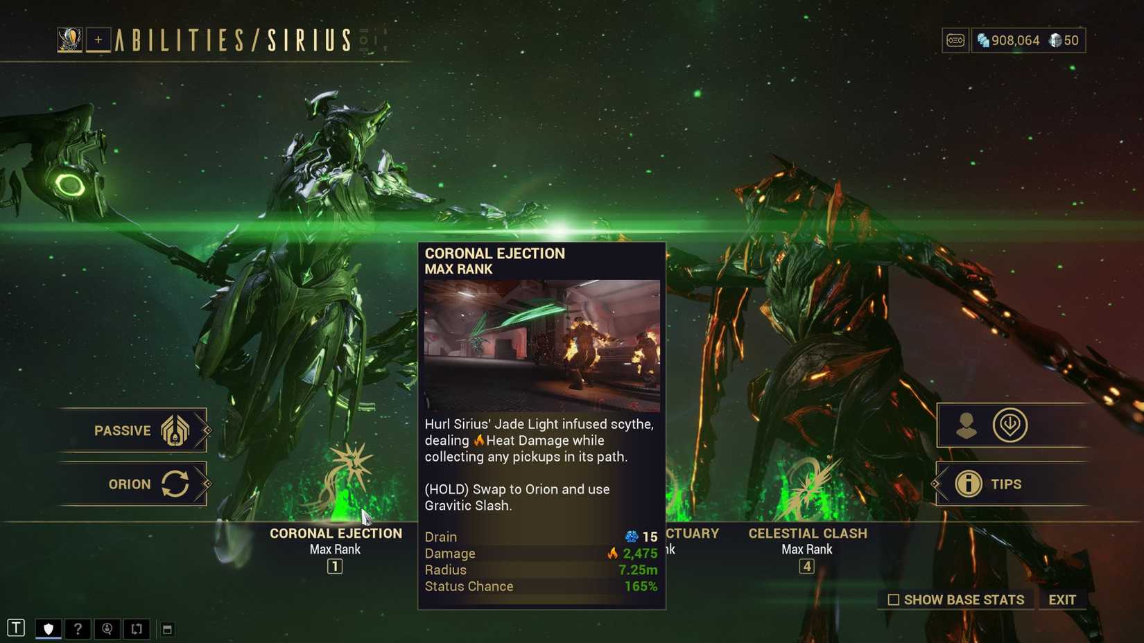 Warframe Sirius Coronal Ejection Description