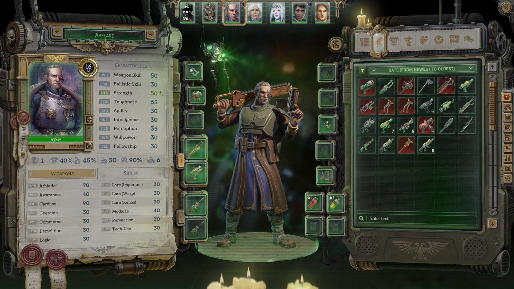 Evil merchant Abelard early gear