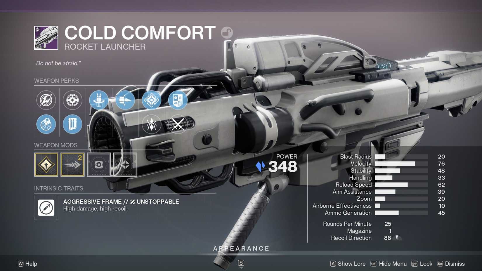 Destiny 2 Cold Comfort Statistics