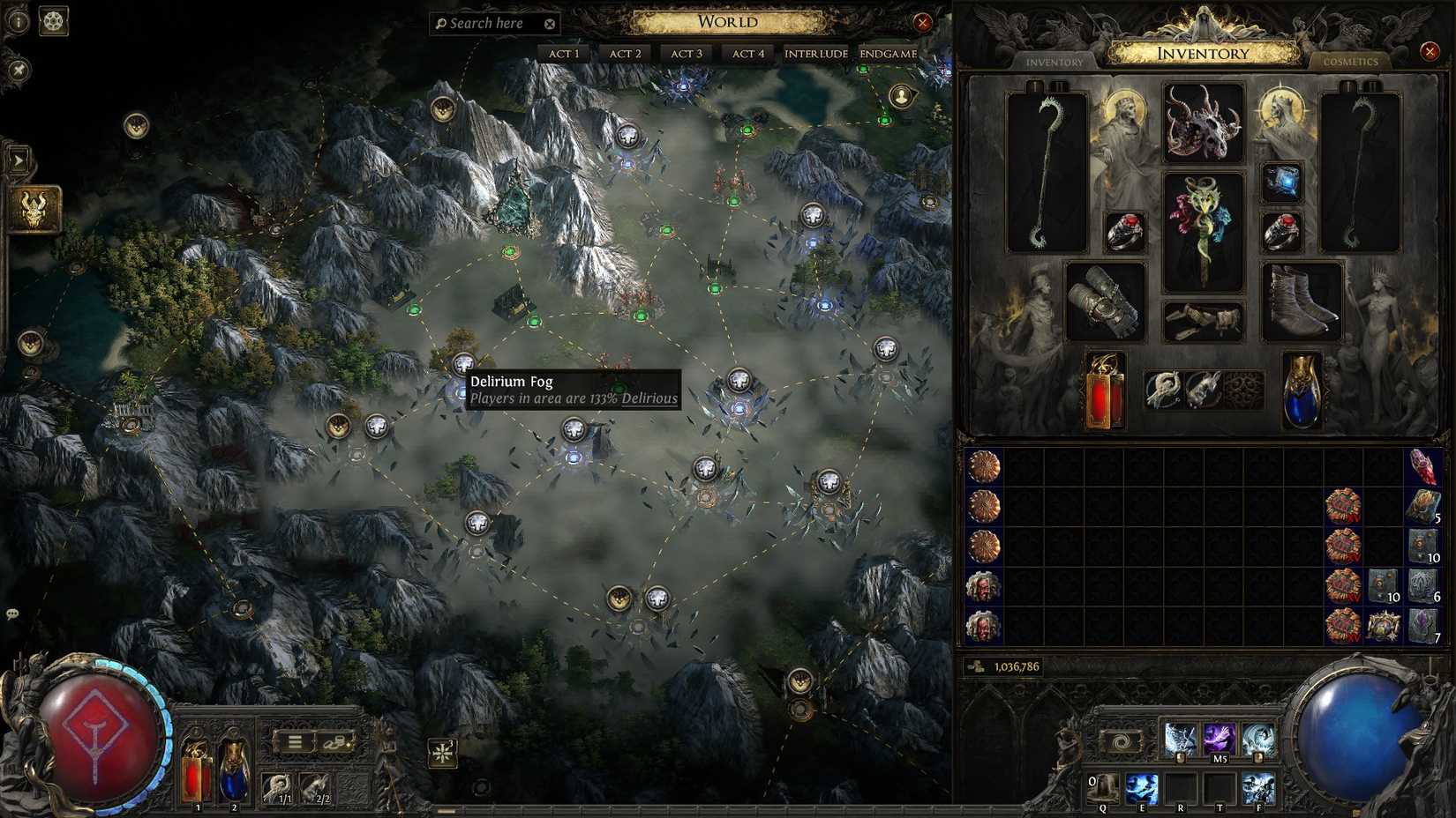 PoE 2 Delirium Fog Map