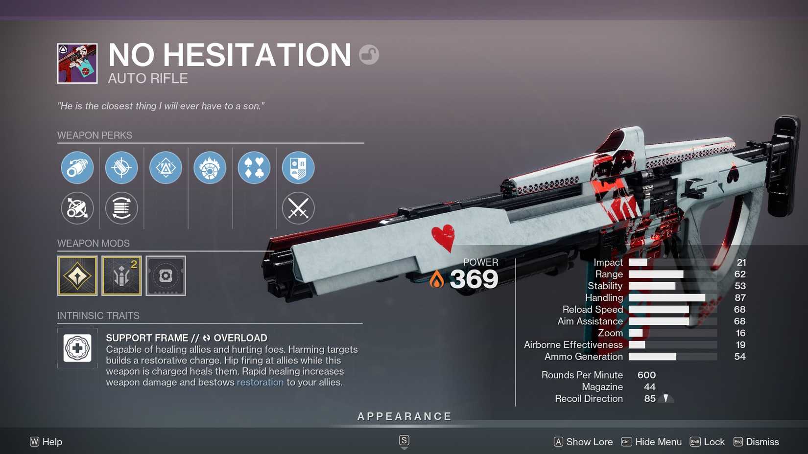 Destiny 2 No Hesitation random roll
