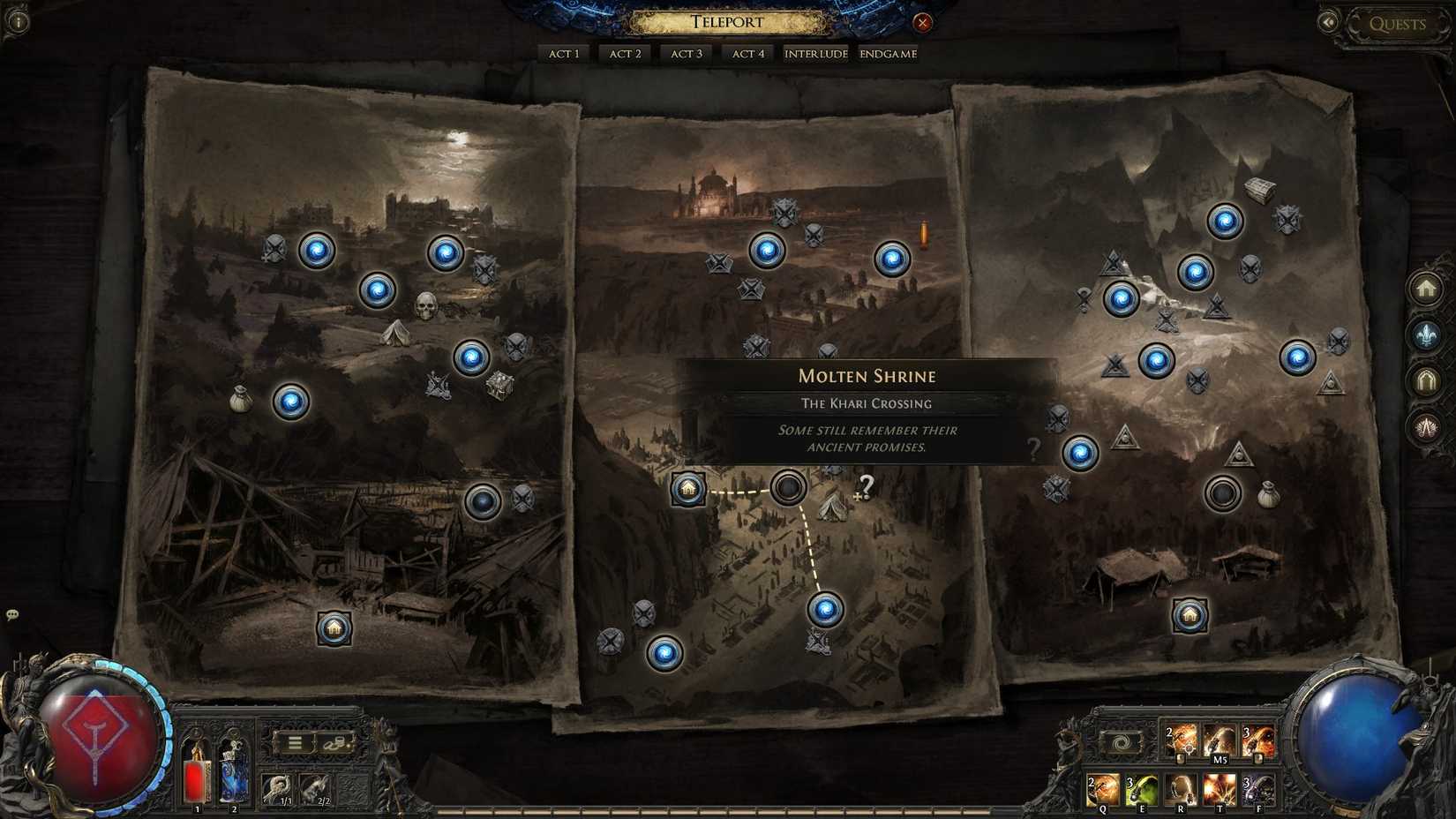 PoE 2 Molten Shrine Map Location