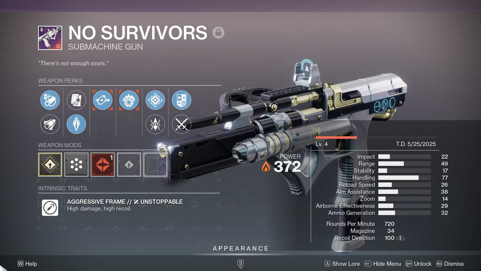 Destiny 2 No Survivors Statistics
