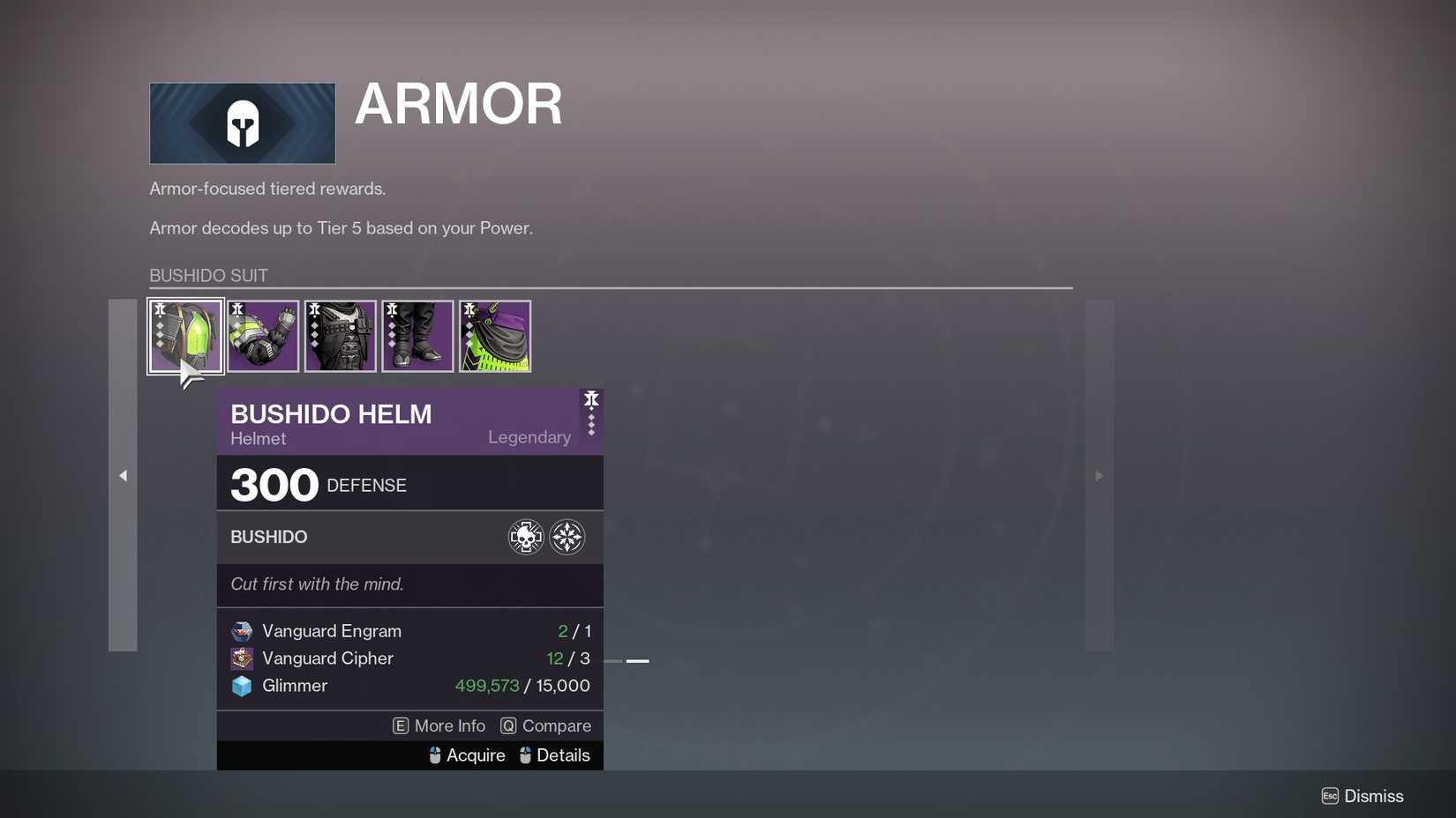 Destiny 2 Zavala Bushido set