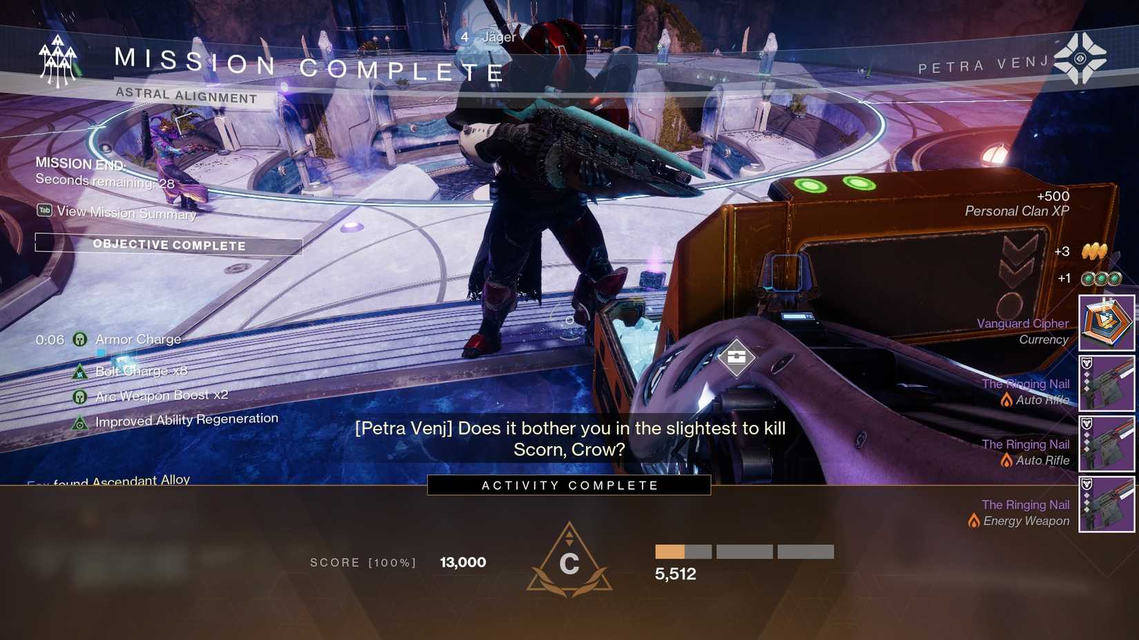 Destiny 2 Vanguard Cipher drop