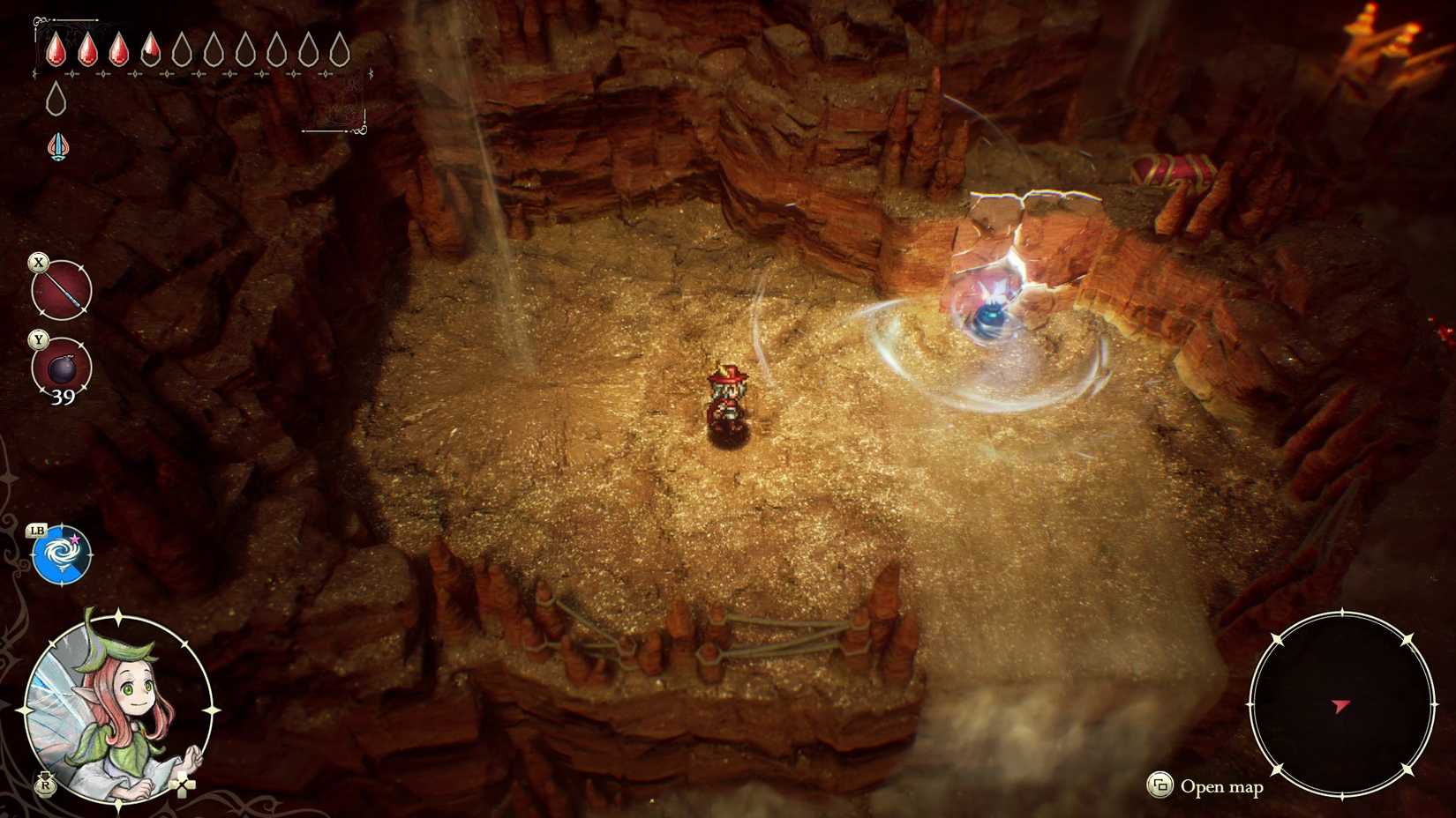 The breakable wall in the quicksand area of the Desert Caves.
