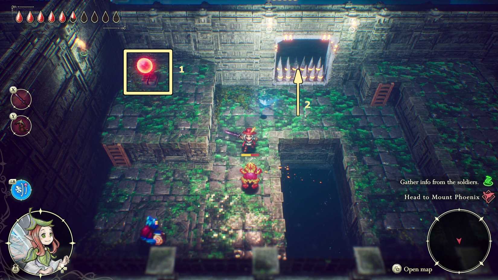 It's a sphere in front of the lower level 2 hallway of the Water Ruins.