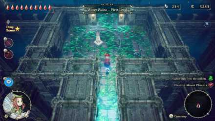 Elliot enters the water ruins in The Adventures of Elliot.