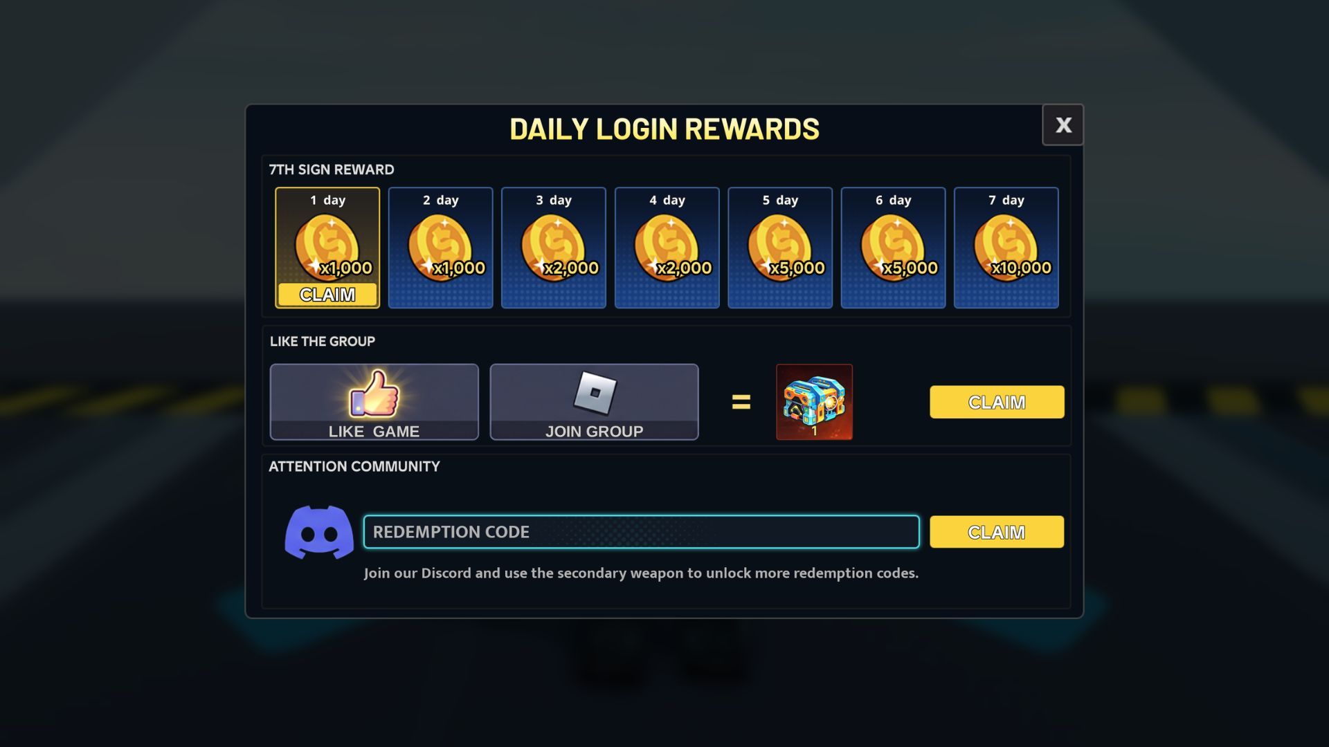 AirDrop Arena the codes tab