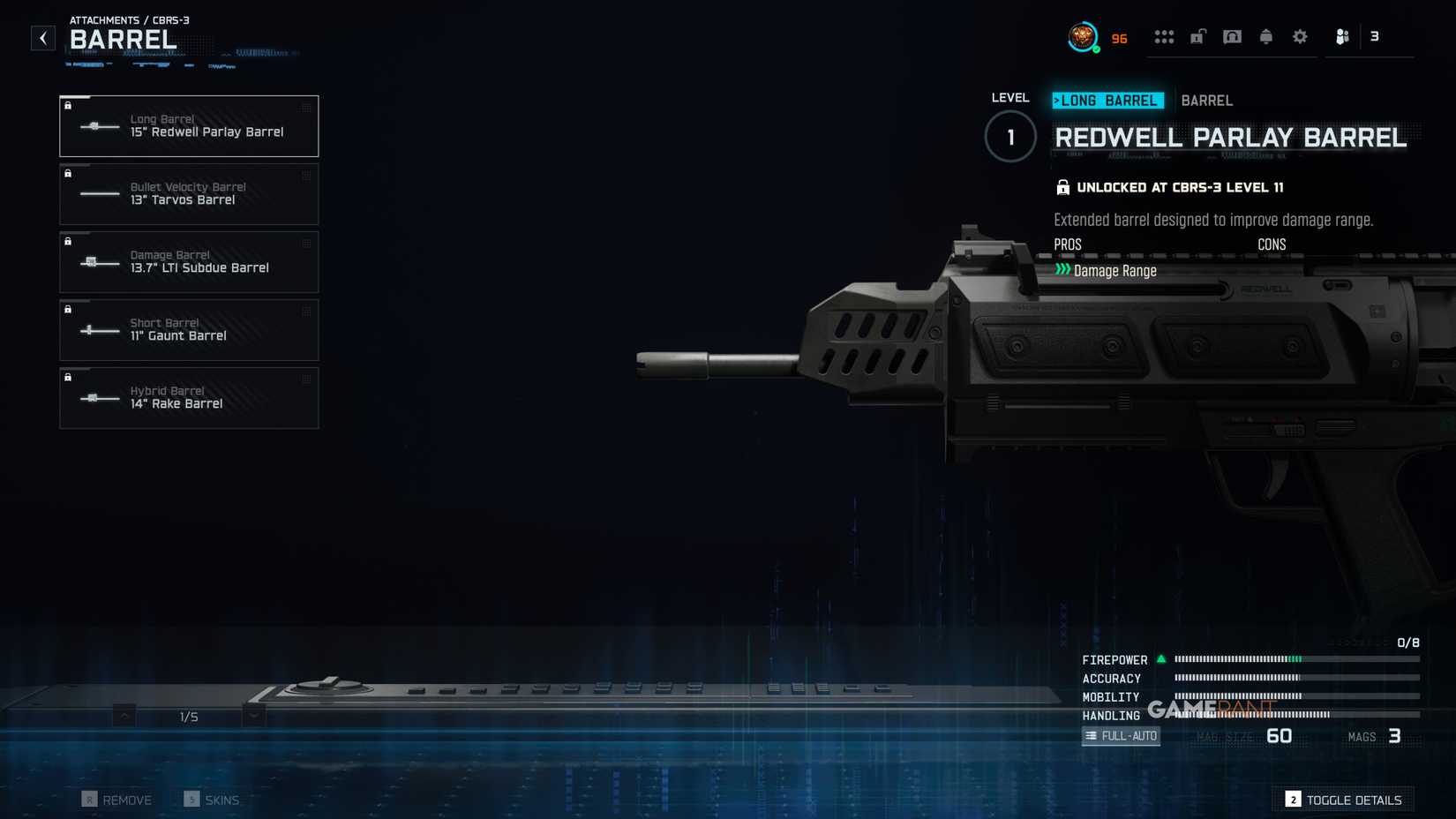 All CBRS-3 Barrel - Black Ops 7