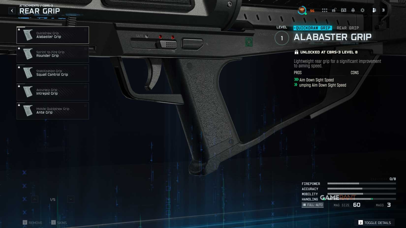 All CBRS-3 Rear Grip - Black Ops 7