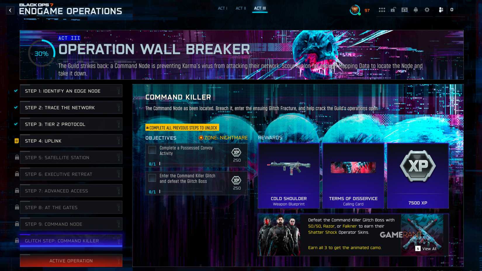 All Operation Wall Breaker Rewards in Black Ops 7 Endgame
