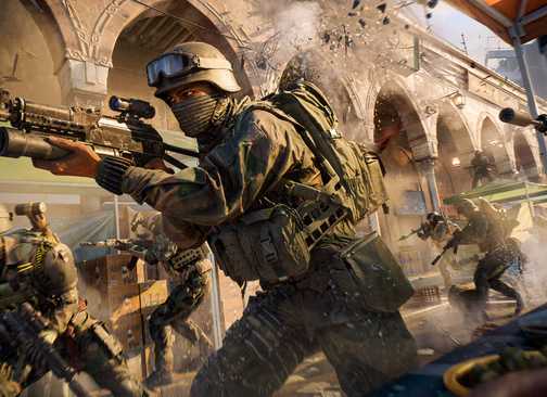 battlefield 6 operators in the middle of a gun fight.