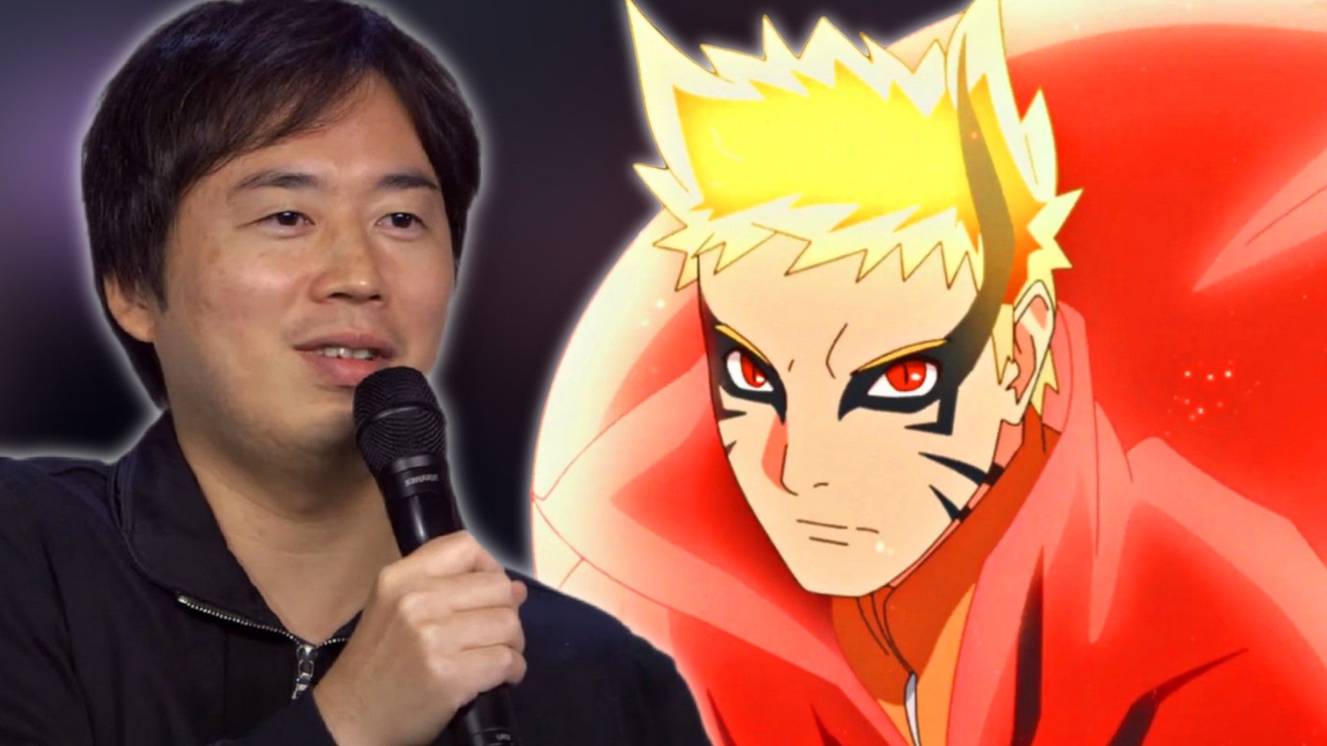 Image of Masashi Kishimoto next to Naruto Uzumaki as the series prepares for a big day on July 5
