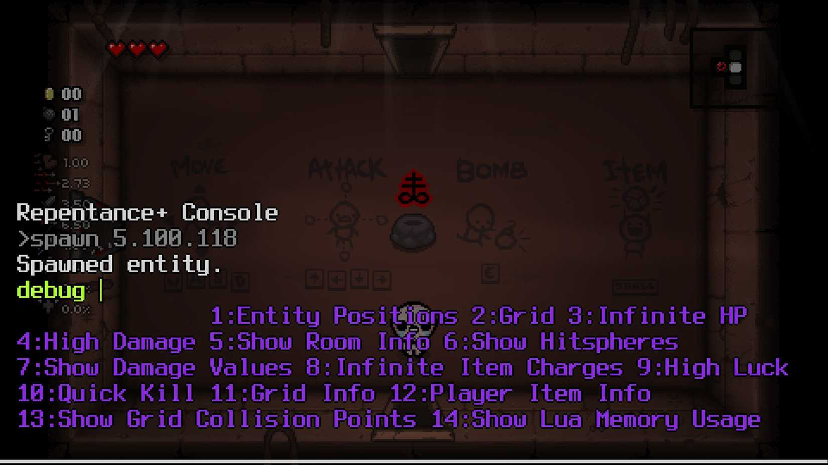 Binding of Isaac Cheats and Console Commands