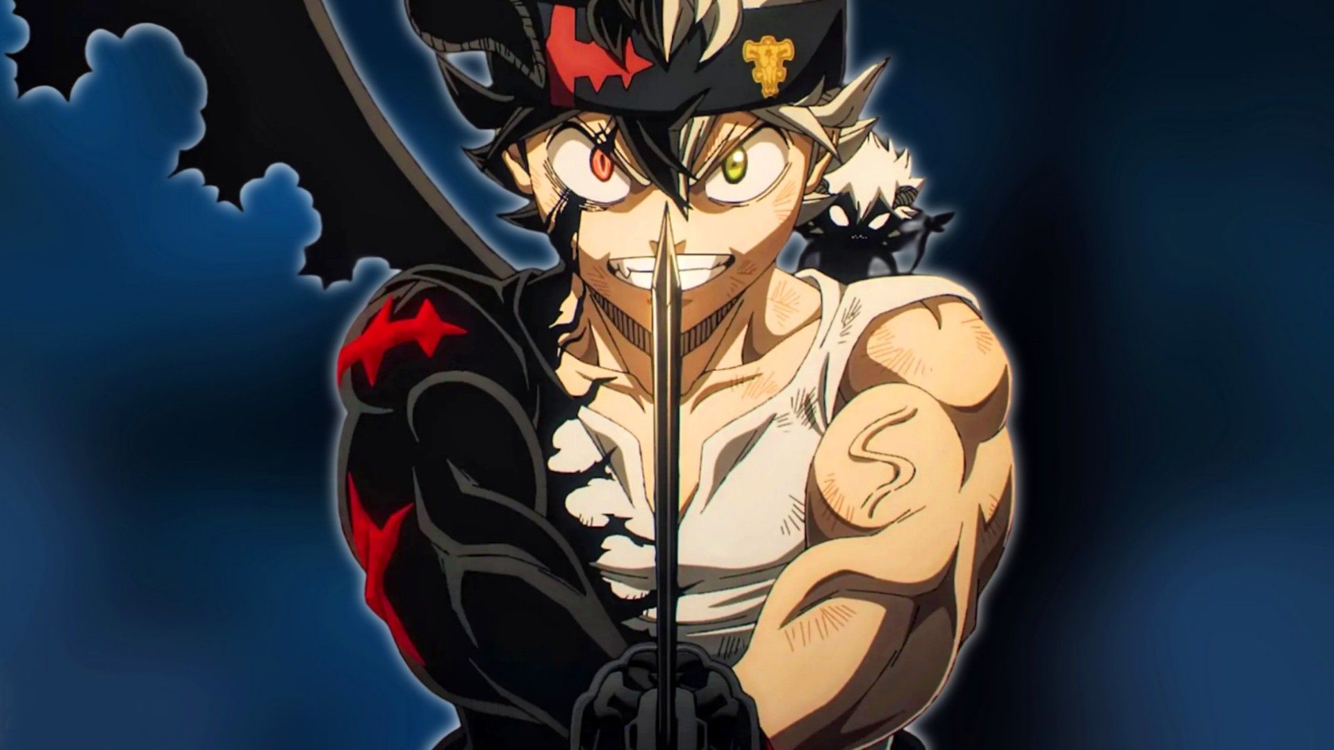 An image of Black Clover's main character Asta getting ready for the new release