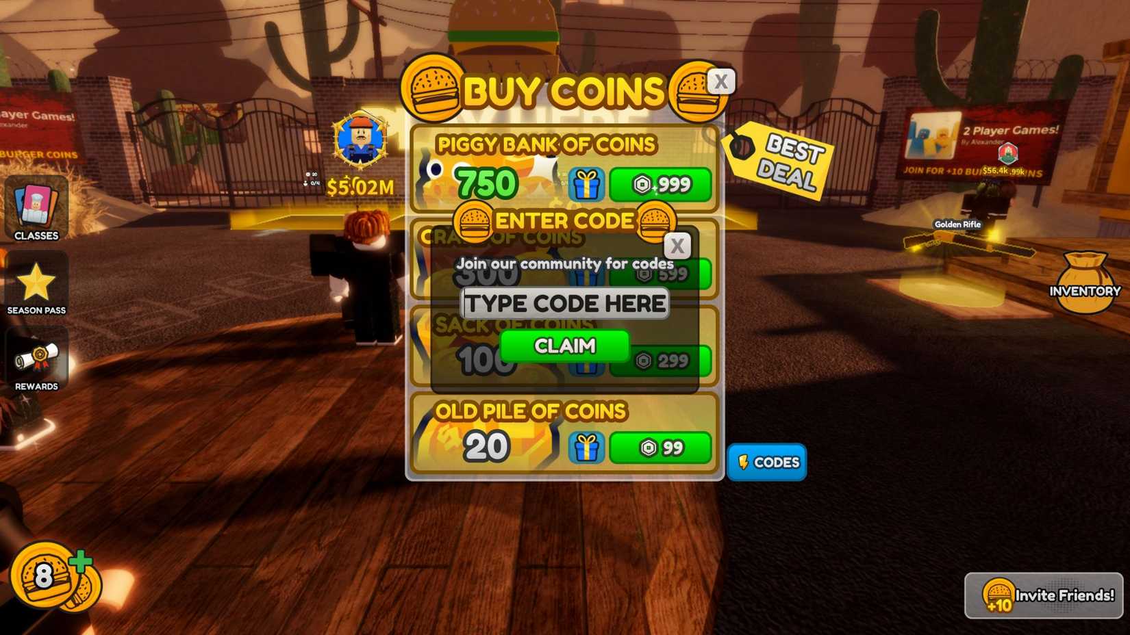 Burgerz Codes
