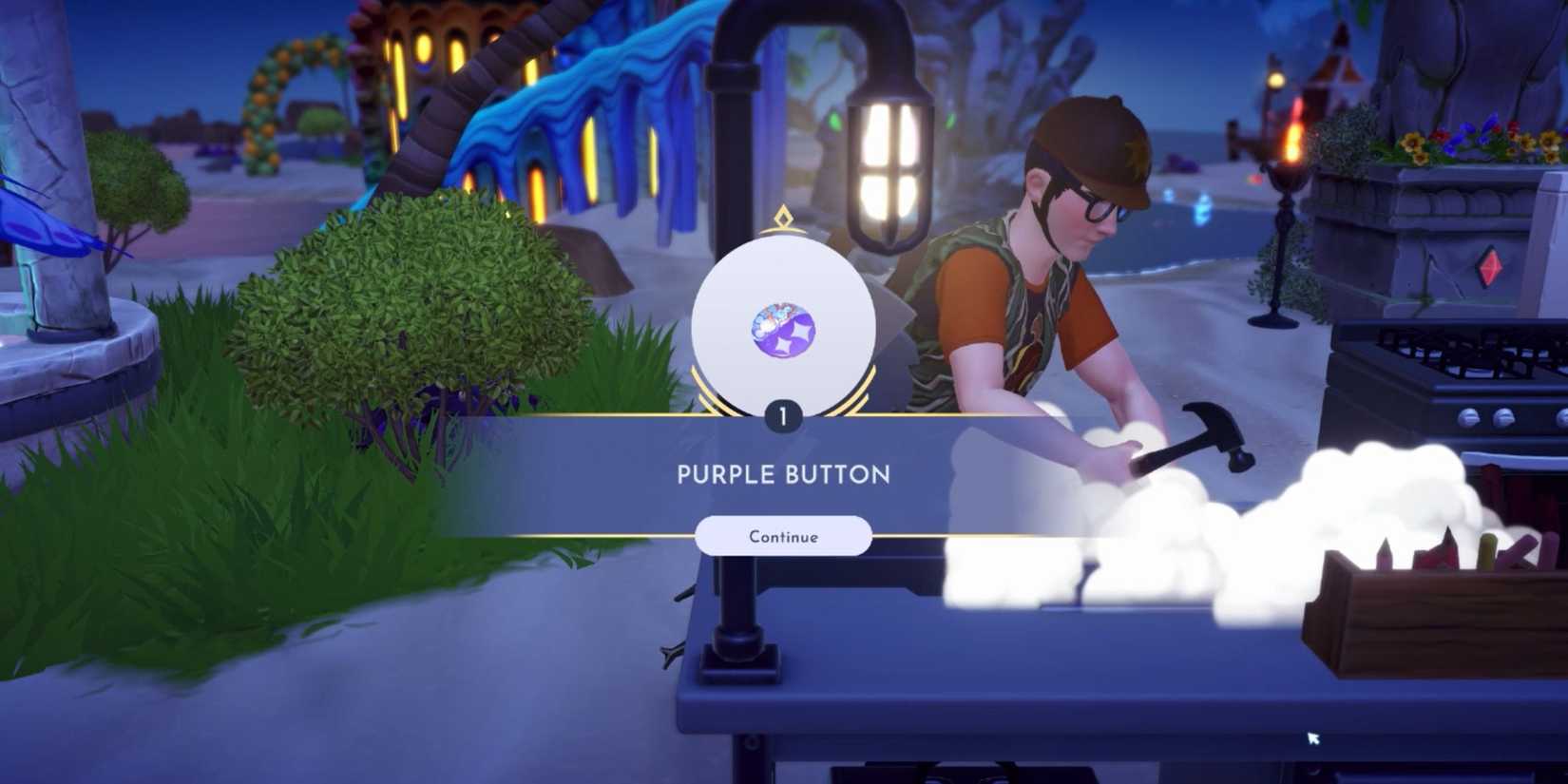 crafting purple buttons for button maker dreamlight valley ddv 