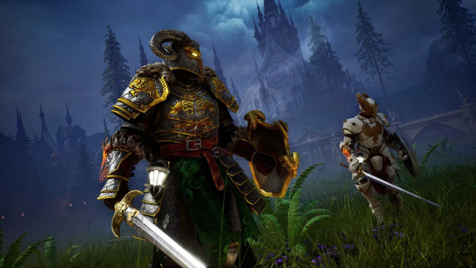 Crimson Moon characters standing guard co-op gameplay