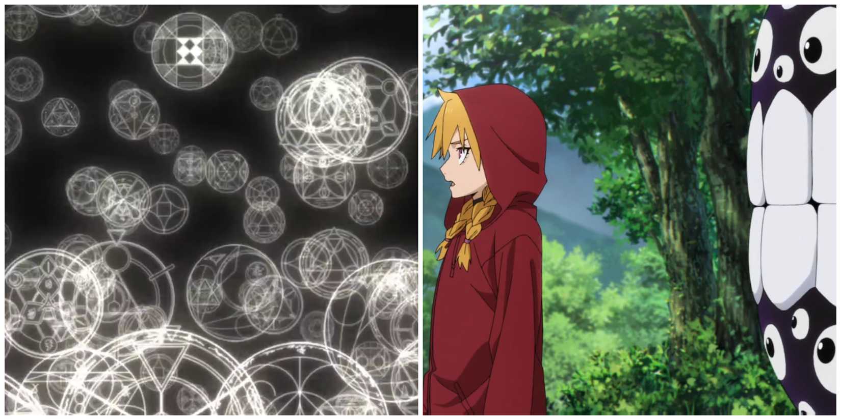 Daemons of the Shadow Realm Gabby Kagemori and Tsugai Gabriel Episode 1 Fullmetal Alchemit Brotherhood Alchemy Circles Episode 7