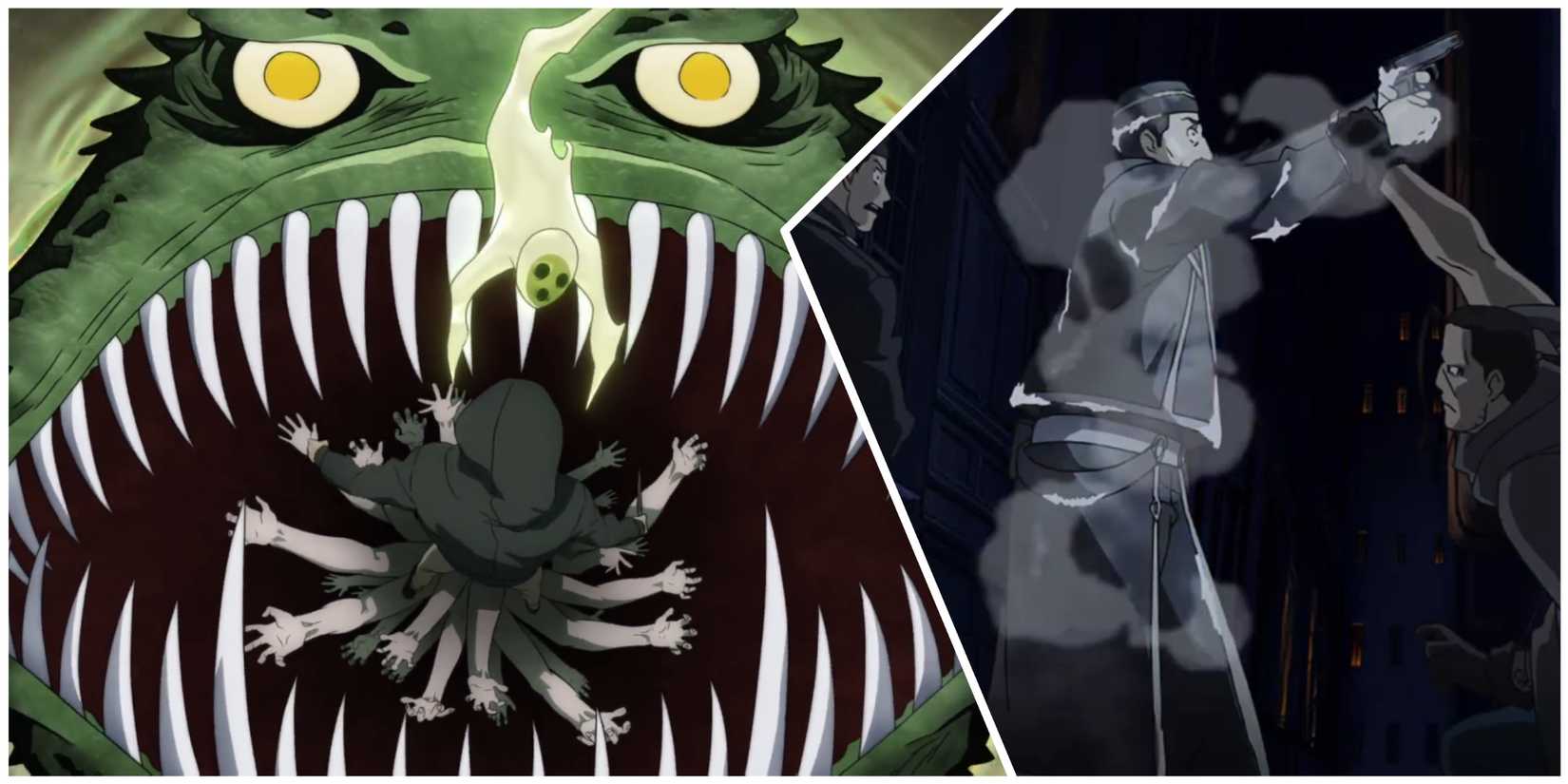 Daemons of the Shadow Realm Jin's Anglerfish Ambushing Stalker Episode 3 Fullmetal Alchemist Brotherhood Ice Alchemist One on One Combat Episode 1