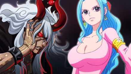 Image of Nero Imu on the left and Vivi on the right to showcase the darkest romance story of One Piece.