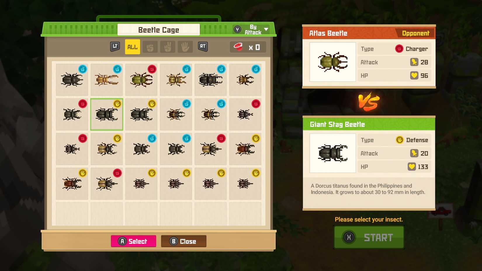 Beetle stats in Dave the Diver In the Jungle