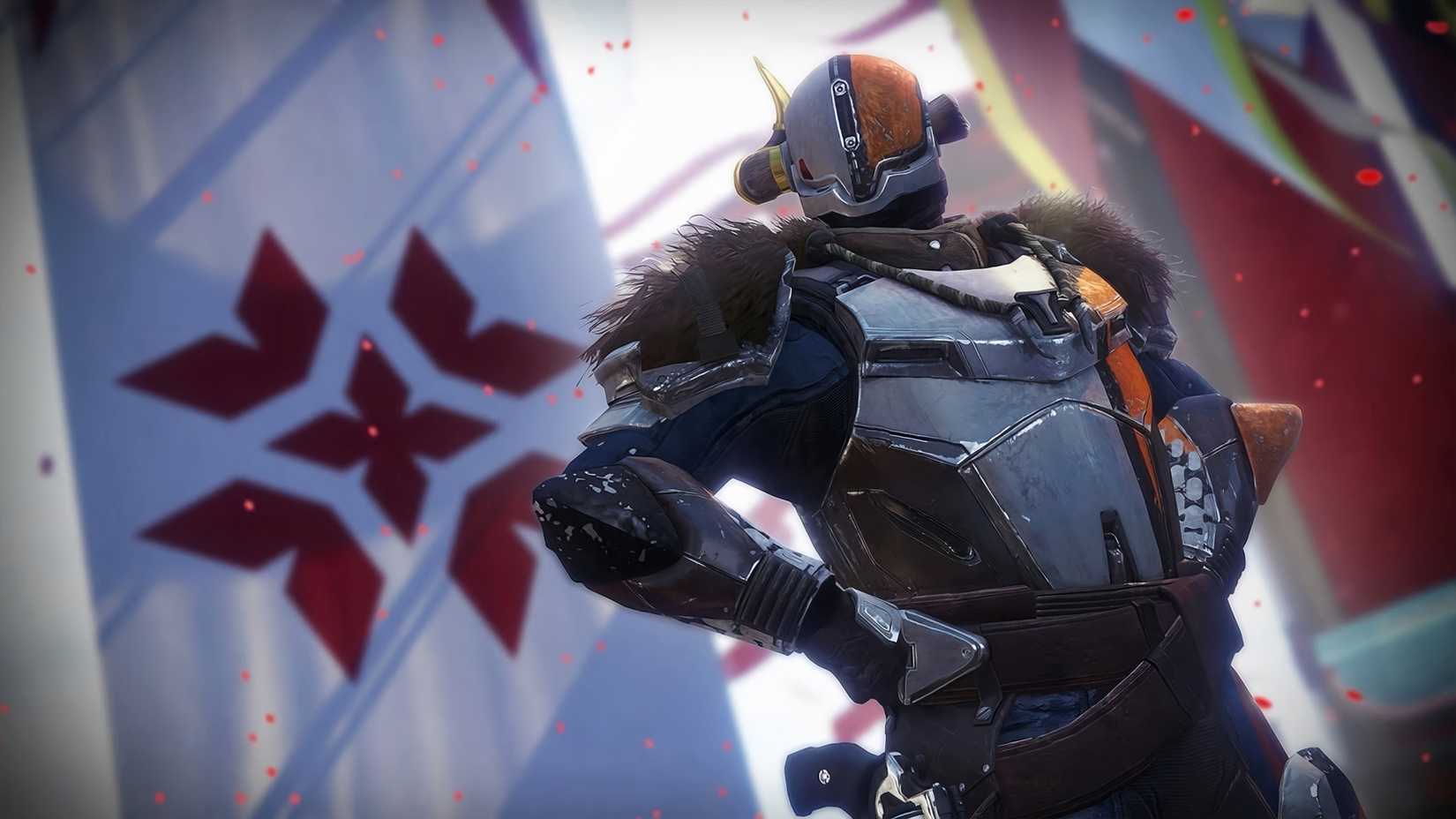 Destiny 2 Shaxx doing a heroic pose