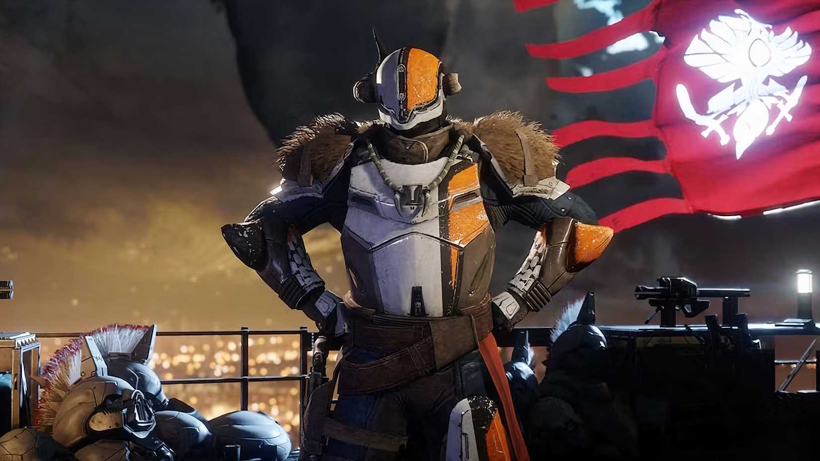 Destiny 2 Shaxx standing with hands on hips