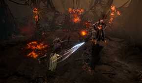 A Paladin in combat in Diablo 4.