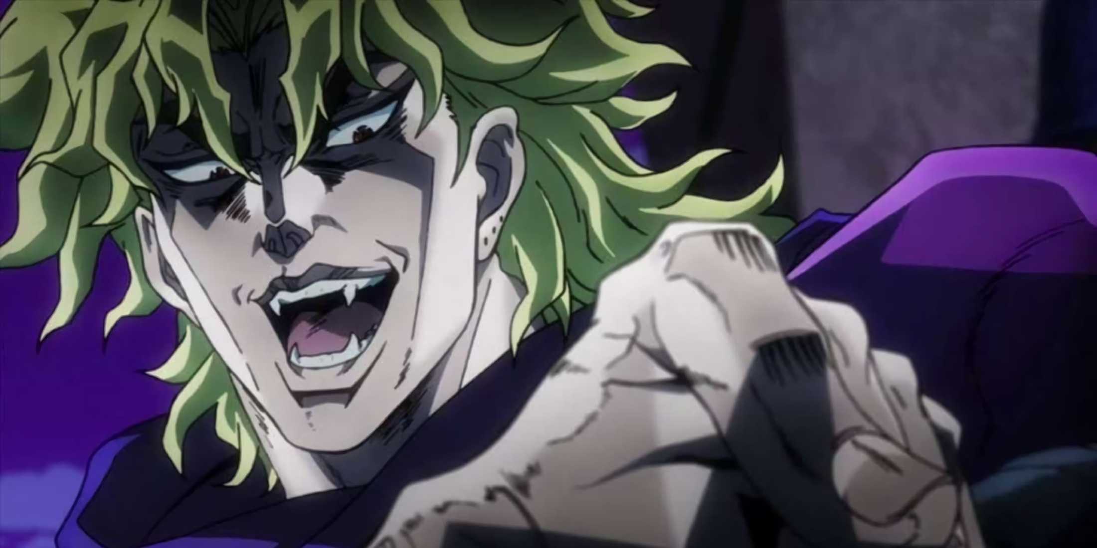 Dio pointing at Jonathan