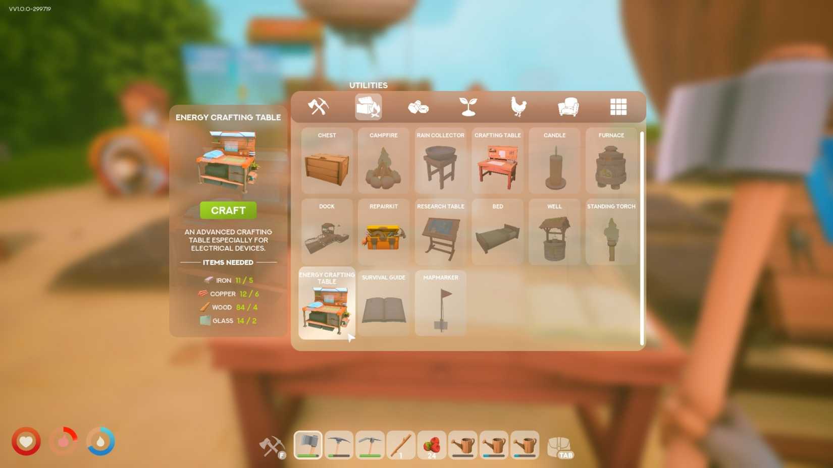 energy craft table in Solarpunk
