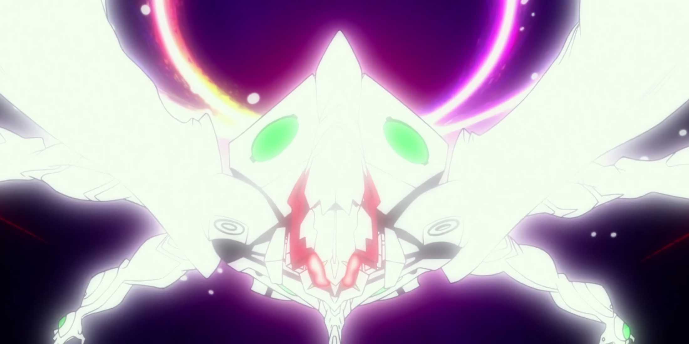 The Evangelion Unit-13 flying after awakening.