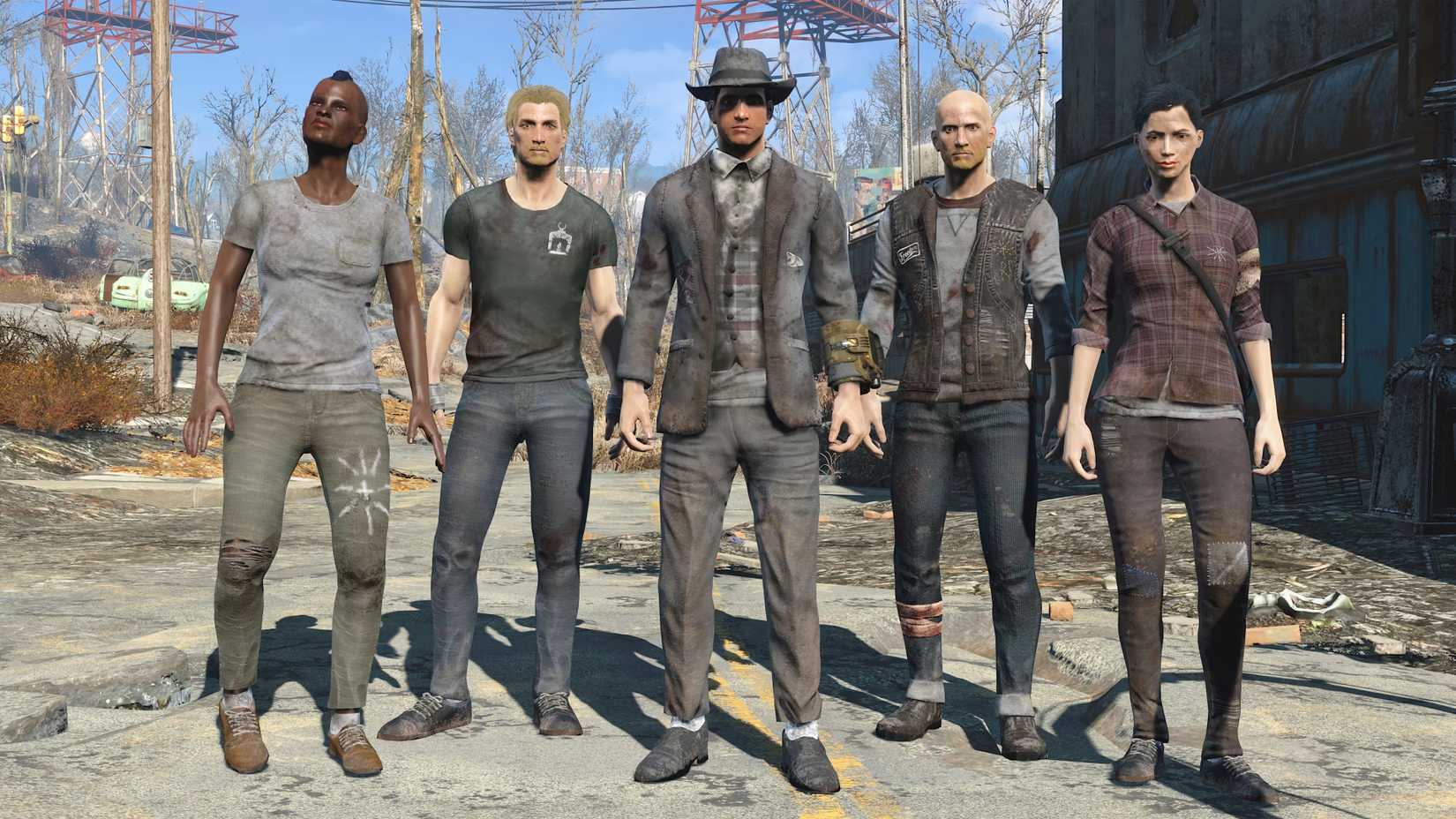 Fallout 4 Anniversary Edition Characters Lined Up