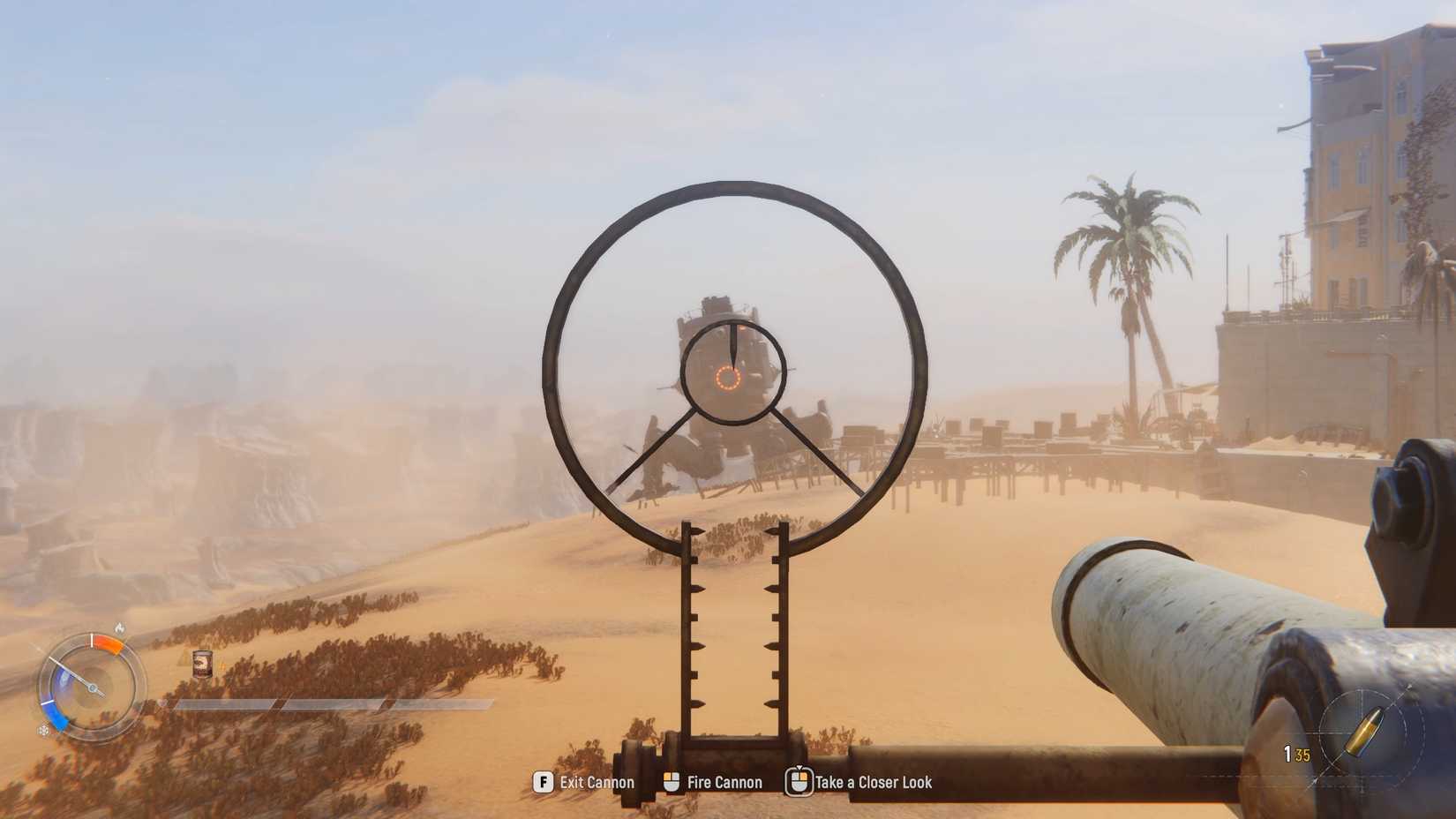 Fighting an Automatron in Sand Raiders of Sophie