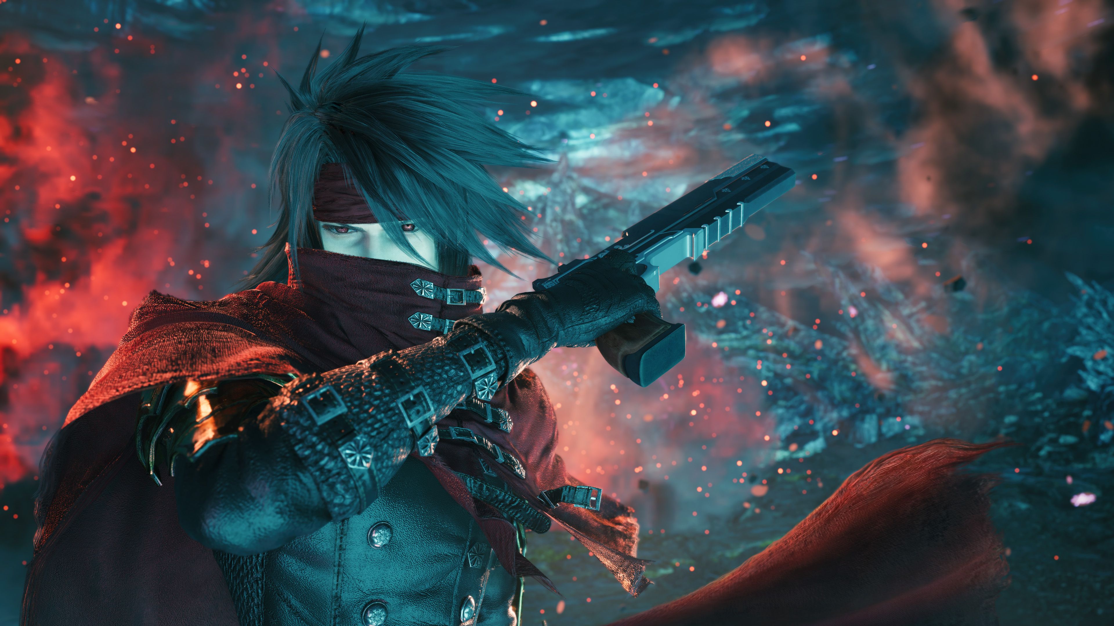 Vincent Valentine during combat in Final Fantasy 7 Revelation