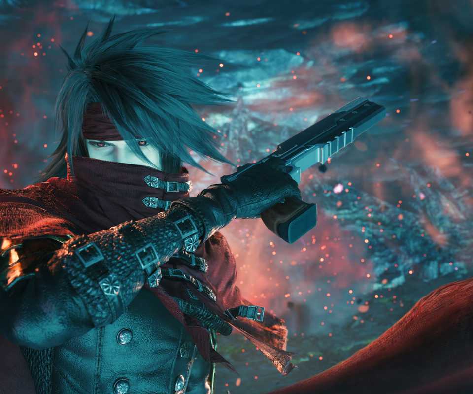 Vincent Valentine during combat in Final Fantasy 7 Revelation