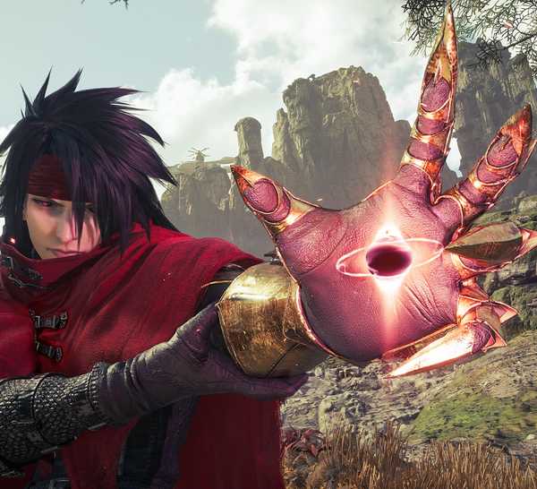 A shot of Final Fantasy 7 Revelation's Vincent Valentine During Combat