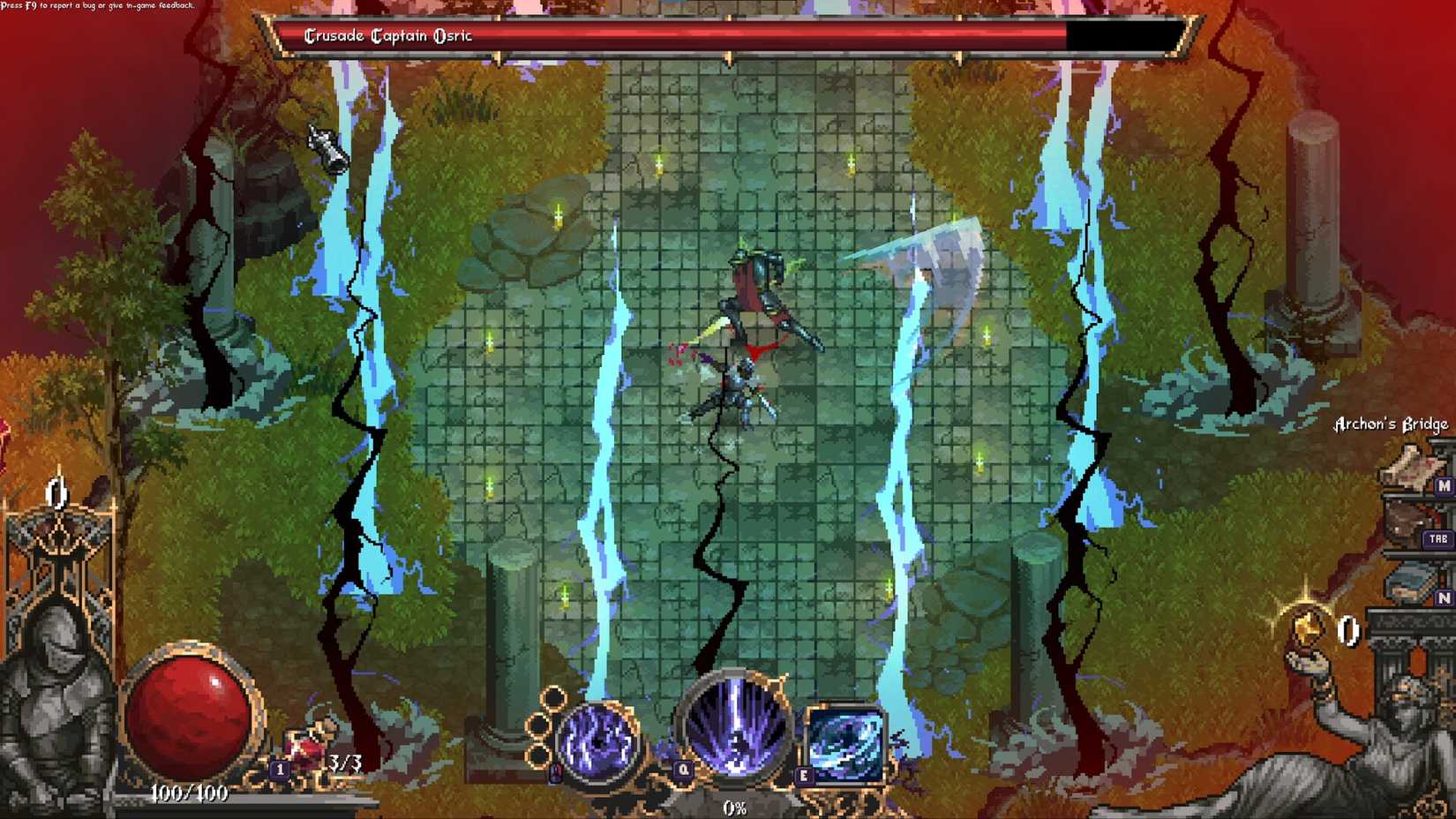 a difficult boss fight in cursemark.